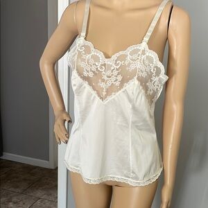 Vintage Undercover Wear Elegant Lace Trimmed Camisole / Top
